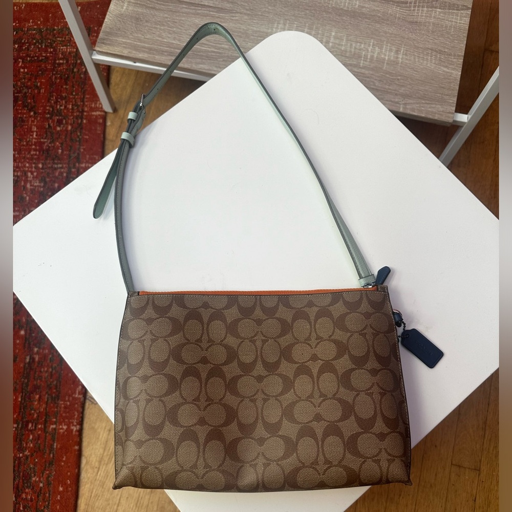 Coach Brown and Blue crossbody - Picture 3 of 6